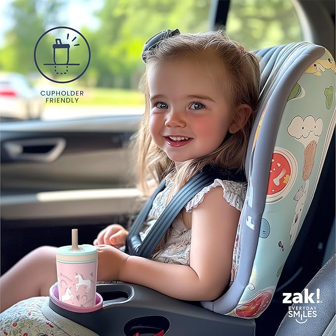 Zak Designs Campout and Camping Kelso Tumbler Set, Leak-Proof Screw-On Lid with Straw, Bundle for Kids Includes Plastic and Stainless Steel Cups with Bonus Sipper, 3pc Set, Non-BPA