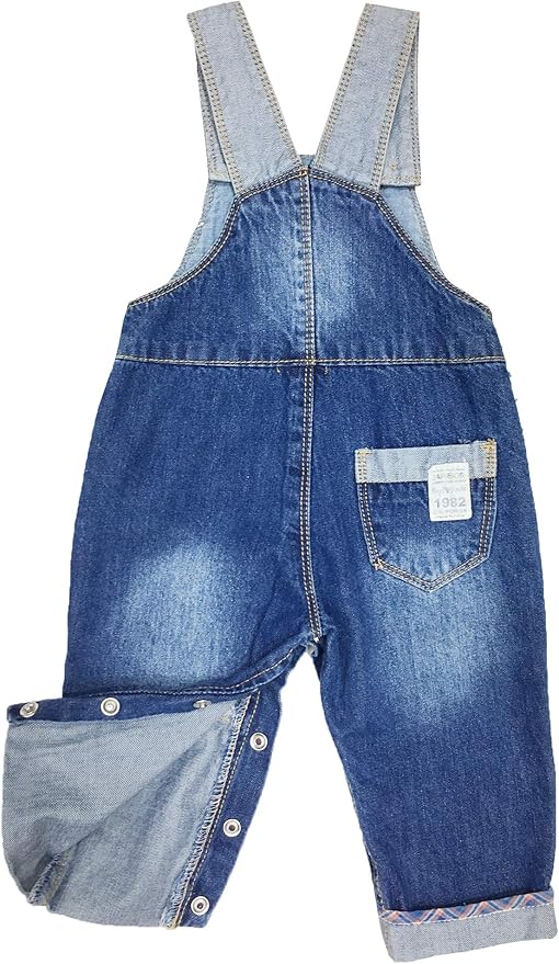 KIDSCOOL SPACE Baby Little Kids Cute Denim Embroidered Fashion Jean Overalls