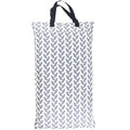 wegreeco Reusable Hanging Wet Dry Cloth Diaper Bag (Grey Leaf)