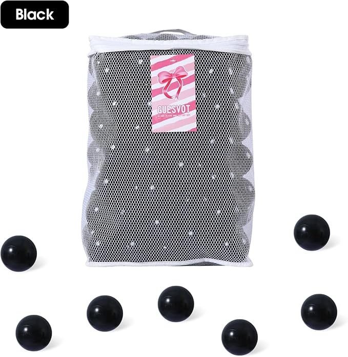 Ball Pit Balls for Kids, Plastic Refill 2.2 Inch Balls, 100 Pack, Bright Colors, Phthalate and BPA Free, Includes a Reusable Storage Bag with Zipper
