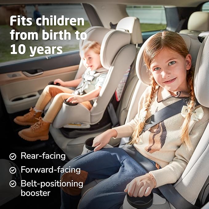 Maxi-COSI Pria All-in-One Convertible Car Seat, Infant to Toddler Car Seat, Easy-Install Harness, Machine-Washable Cover, 5-100 lbs, Sea Salt