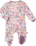Magnetic Me Girls Modal Magnetic Baby Footie Pajamas | Silky Soft Modal Fabric | Baby Sleepers Available Sizes PRE - 24M