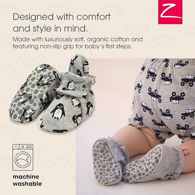 Zutano Organic Baby Booties Newborn Infant, Lost Baby Socks Solution, Unisex, Girl, Boy, 0-3, 3-6, 6-12, 12-18, 18-24 Months