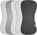 5-Pack Organic Cotton Burp Cloths – Large, Ultra-Soft 3-Layer Towels for Burping, Shoulder & Hand Use, Highly Absorbent