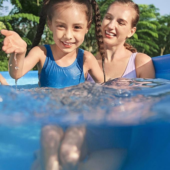 Bestway Steel Pro MAX 15’ x 48" Round Metal Steel Frame Above Ground Outdoor Backyard Swimming Pool for Families, Pool ONLY