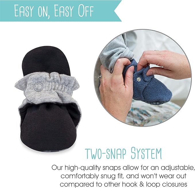 Zutano Organic Baby Booties Newborn Infant, Lost Baby Socks Solution, Unisex, Girl, Boy, 0-3, 3-6, 6-12, 12-18, 18-24 Months