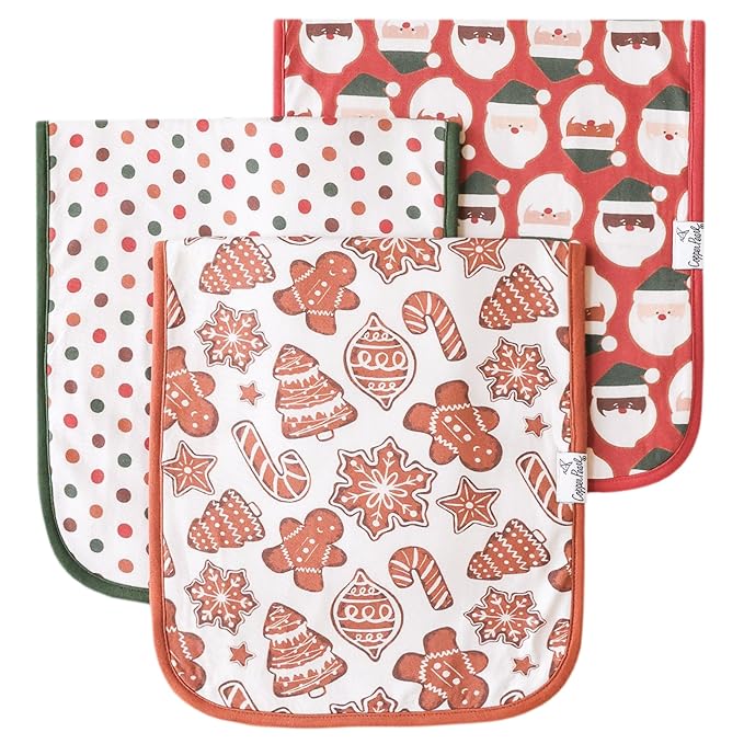 Copper Pearl Baby Burp Cloth Large 21''x10'' Size Premium Absorbent Triple Layer 3-Pack Gift Set Gingerbread
