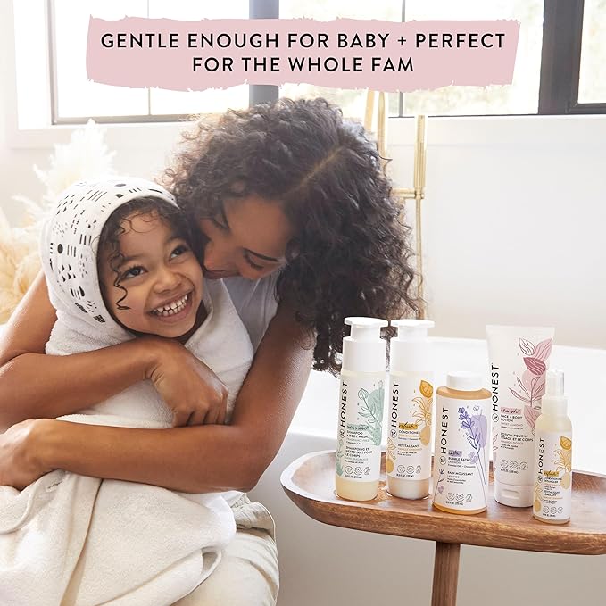 The Honest Company 2-in-1 Cleansing Shampoo and Body Wash for Sensitive Skin, Gentle Tear-Free Hypoallergenic Baby Wash with Naturally Derived Ingredients, Fragrance-Free, 10 fl oz