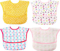 Baby bibs Waterproof Toddler bib - Feeding bib with Pocket for Infant Boy Girl Washable 6-36M