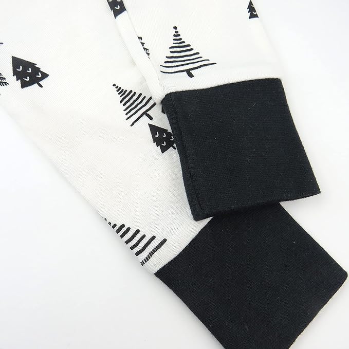 HonestBaby 4 Piece Pajamas Sleepwear Pjs 100% Organic Cotton for Infant Baby and Toddler Boys, Girls, Unisex
