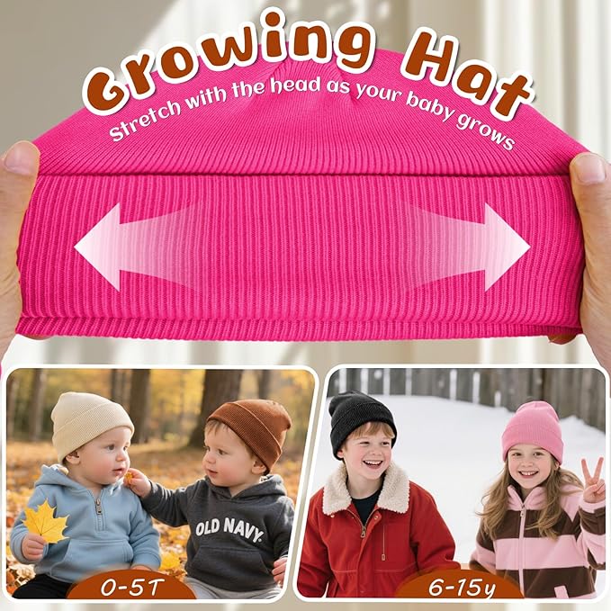 ZOORON Toddler Beanie Baby Boys Girls Beanies Kids Winter Hats Children Knit Warm Caps Soft Ski Hat
