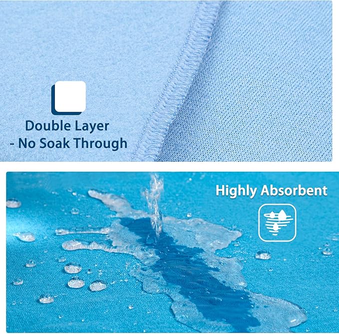 Adult Drool Bib for Special Needs, 3 Pk Soft Absorbent Large Bandana Bibs Set for Kids 4+, Men Women, Teens & Adults