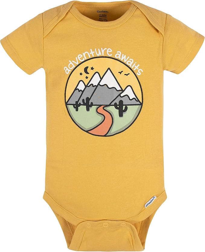 Gerber unisex-baby 8-pack Short Sleeve Onesies Bodysuits