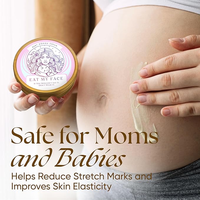 Eat My Face Grass Fed Tallow Cream for Babies & Moms, Organic Beef Tallow for Skin Helps with Diaper Rash, Cradle Cap, Stretch Marks & Eczema, 4.0 oz