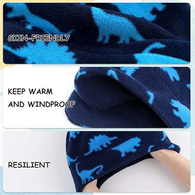 Duoyeree Kids Beanie Hat for Boys Girls Pom-pom Kint Hats Cozy Lining Winter Skull Cap