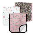 Copper Pearl Premium Baby Burp Cloths - 3-Pack Large Cotton Burp Cloths, Extra Soft Spit Up Rags with 3 Absorbent Layers, Perfect for Baby Boy and Baby Girl Gifts (21" x 10" Size, Zella Set)