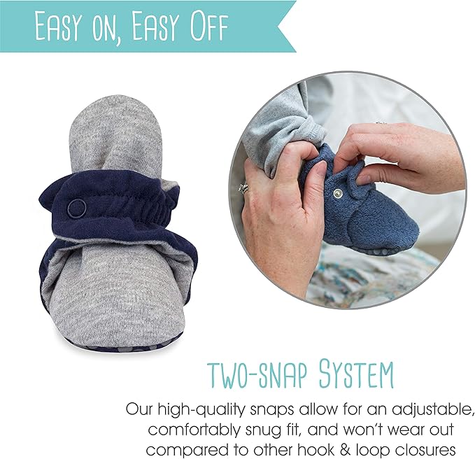 Zutano Organic Baby Booties Newborn Infant, Lost Baby Socks Solution, Unisex, Girl, Boy, 0-3, 3-6, 6-12, 12-18, 18-24 Months