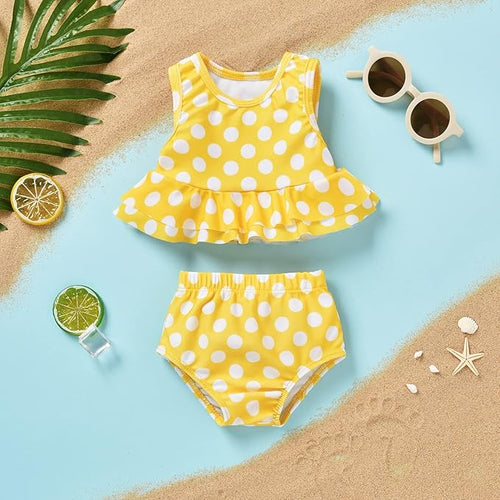 Aalizzwell Toddler Baby Girl Bathing Suit Two Piece Swimsuit Bikini Beach Wear