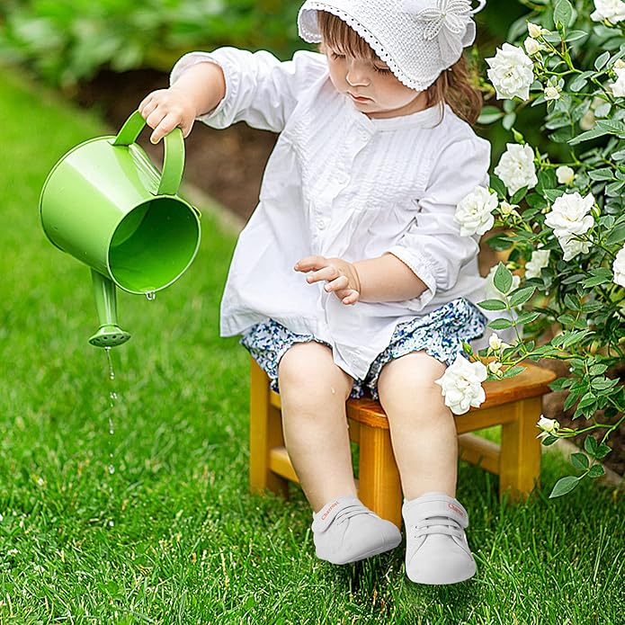 Baby Walking Shoes Toddler Girl Boy Soft Sole Breathable Cotton Canvas Shoes Infant Lightweight Non-Slip Safer Slip-on First Walkers Shoes Casual Tennis Wide Sneakers Rubber Soles Running Outdoor