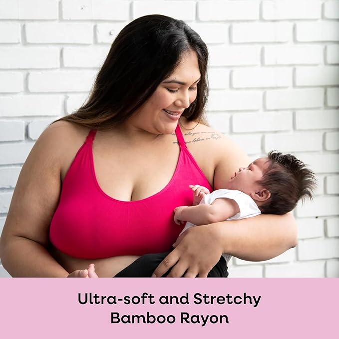 Bamboobies Maternity Nursing Bra for Breastfeeding - Underwire-Free Essential for Nursing