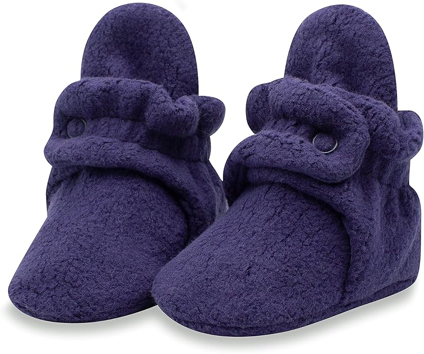 Zutano Unisex Fleece Baby Booties, Two Snap Closure, Newborn to 24 Months