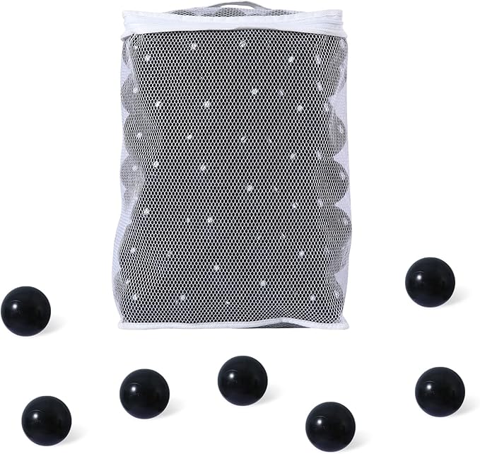 Ball Pit Balls for Kids, Plastic Refill 2.2 Inch Balls, 100 Pack, Bright Colors, Phthalate and BPA Free, Includes a Reusable Storage Bag with Zipper