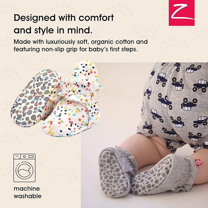 Zutano Organic Baby Booties Newborn Infant, Lost Baby Socks Solution, Unisex, Girl, Boy, 0-3, 3-6, 6-12, 12-18, 18-24 Months