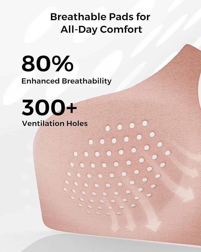 Momcozy Hands-Free Pumping Bra, Wireless & Seamless HF010 Breast Pump Bra, Breathable Tencel™ Fabric & Fully Fixed Cups