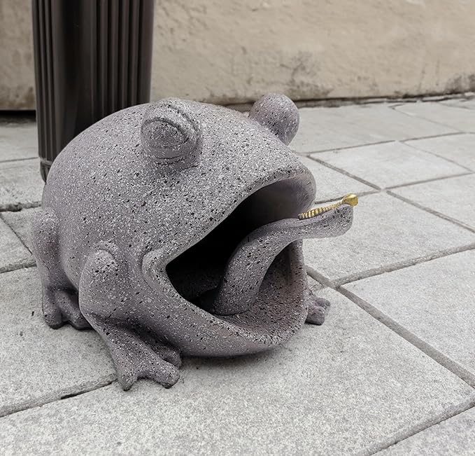 coolboy Frog Statues Gutter Downspout Extension Garden Decoration,Animal Resin Statue Outdoor Decor,Downspout Diverter Decorative Gutter Extension,3"×4" Downspout Extender Diverter Splash Block