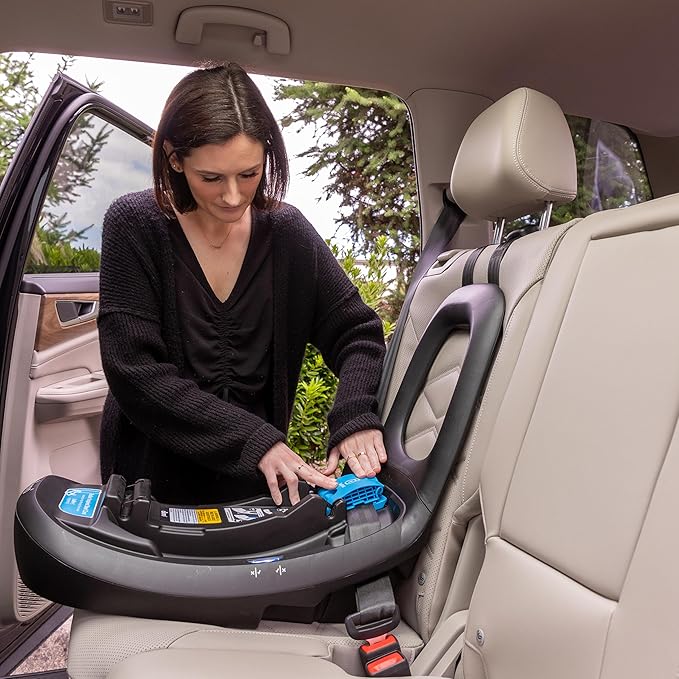 Diono LiteClik30 XT SafePlus Infant Car Seat and Base, Rear-Facing for Infants 4-30lbs, SafePlus Engineering, with Infant Insert, UPF 50+ Sunshade (Black Storm)