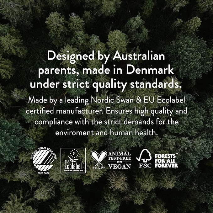 Joonya Baby Diapers, Size 2 S (7-13 lb) - 6 Bags of 30 (180) - New Range - NonToxic, Eco-Friendly, Ultra Slim, Overnight Use - Made in Denmark