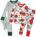 HonestBaby 4 Piece Pajamas Sleepwear Pjs 100% Organic Cotton for Infant Baby and Toddler Boys, Girls, Unisex