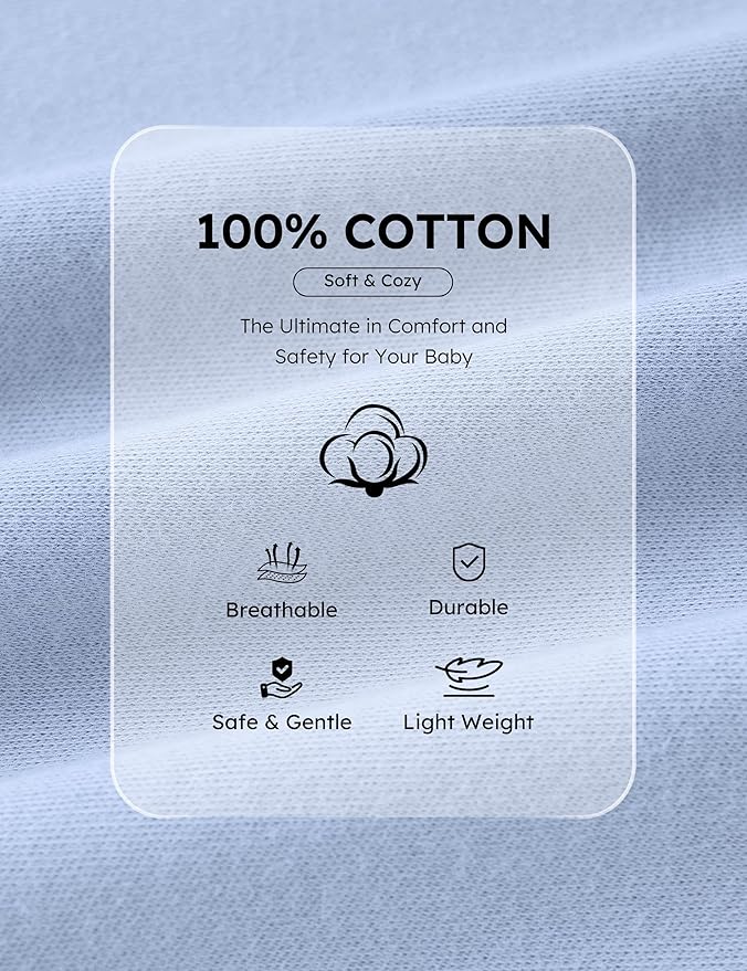 Yoofoss Baby Pajamas 100% Cotton Baby Sleepers for Newborn 0-3 3-6 6-9 Months Boys Girl Clothes 3pcs Footed PJs