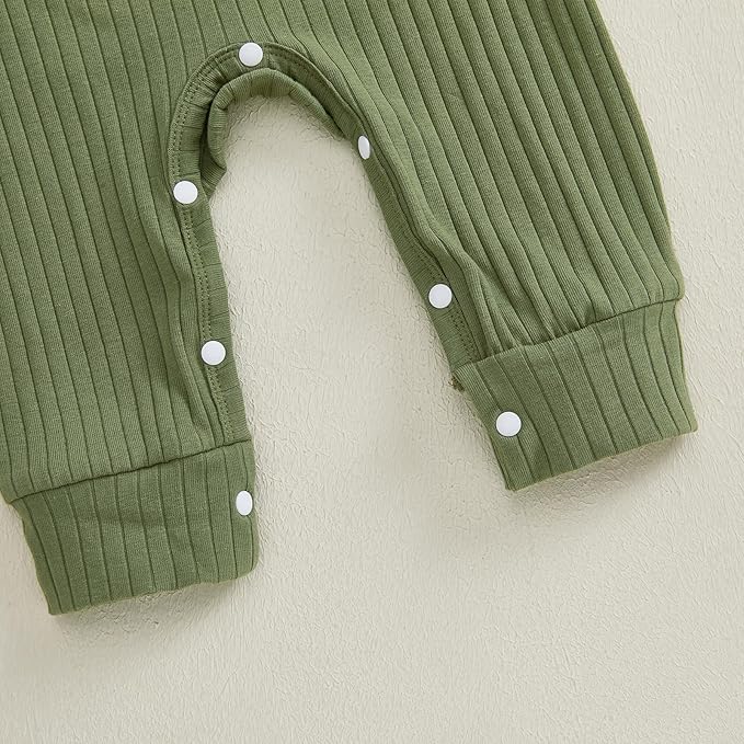Fernvia Newborn Baby Boy Clothes Letters Print Bodysuit 3 6 9 12 18 Months Long Sleeve Jumpsuit with Hat 2PCS Outfits Set