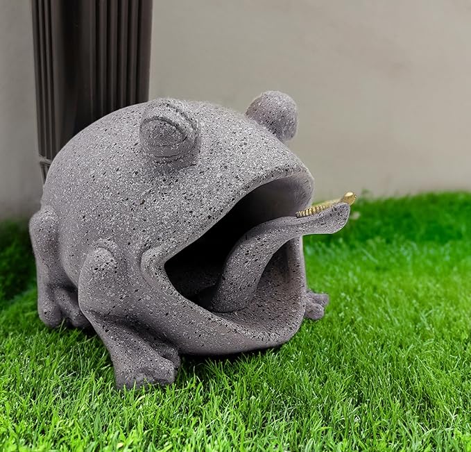 coolboy Frog Statues Gutter Downspout Extension Garden Decoration,Animal Resin Statue Outdoor Decor,Downspout Diverter Decorative Gutter Extension,3"×4" Downspout Extender Diverter Splash Block