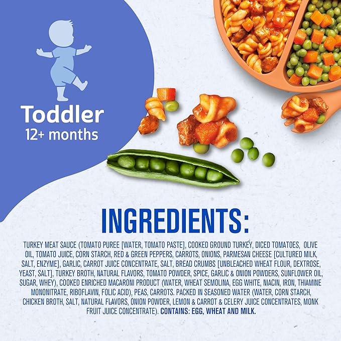Gerber Mealtime for Toddler Spiral Pasta in Turkey Meat Sauce with Side of Green & Yellow Beans, 6.67 Ounce (Pack of 8)
