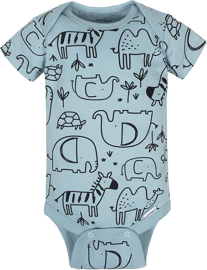 Gerber unisex-baby 8-pack Short Sleeve Onesies Bodysuits