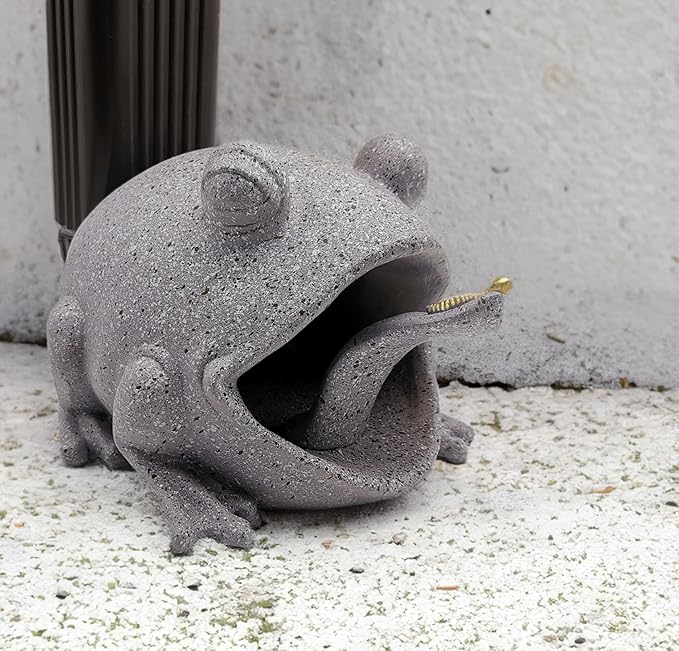 coolboy Frog Statues Gutter Downspout Extension Garden Decoration,Animal Resin Statue Outdoor Decor,Downspout Diverter Decorative Gutter Extension,3"×4" Downspout Extender Diverter Splash Block