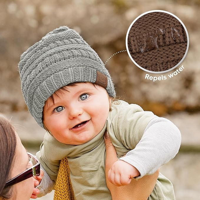3-Pack Baby Beanies for Boys, Girls - Stretchy Knit Baby Hats, Cute Newborn & Toddler Winter Hat, Soft & Warm Infant Beanie 6-36 Months (Mars, M)