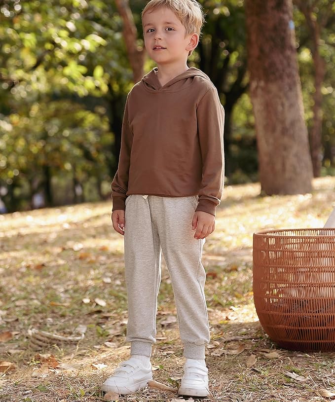 GFQLONG 3 Pack Toddler Boys Sweatpants Kids Active Jogger Pants with Pocket Drawstring