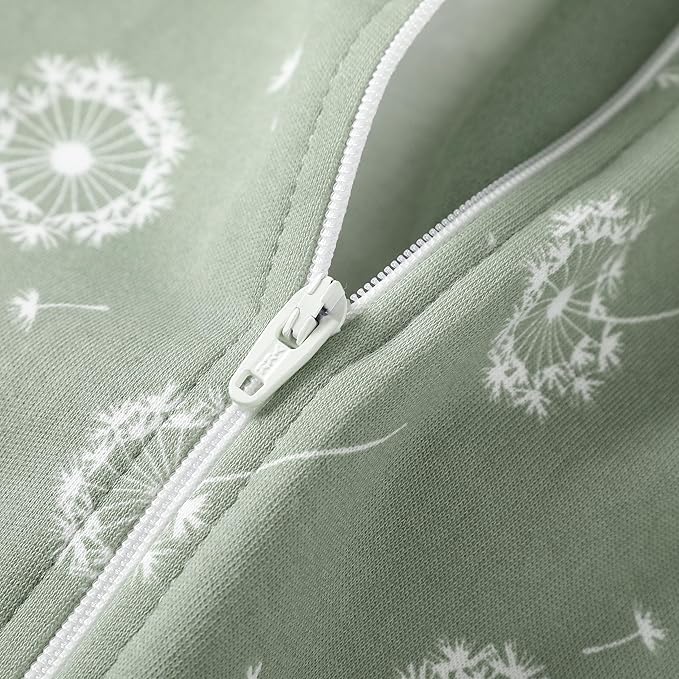 O2 BABY Baby Boys Girls Organic Cotton Zip-Front Sleeper Pajamas, Footed Sleep 'n Play