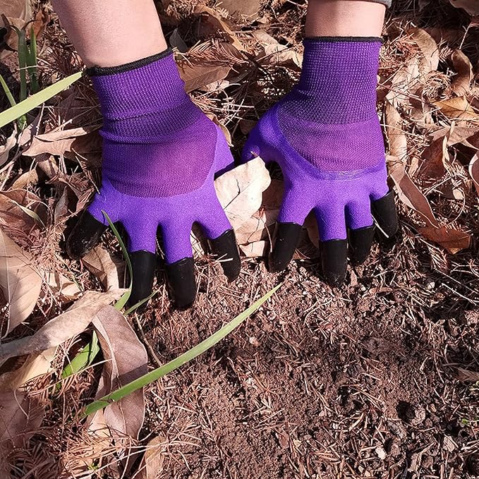 DCCPAA Garden Gloves with Claws,Claw Gardening Gloves for Digging,Planting, Weeding, Seeding-Waterproof for Men and Women