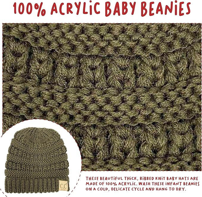 Funky Junque Baby Winter Hat – Cute Newborn Hats, Cozy Warm Infant Beanie, Soft Knit Stocking Stuffer for Babies 0–12 Months