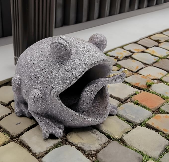 coolboy Frog Statues Gutter Downspout Extension Garden Decoration,Animal Resin Statue Outdoor Decor,Downspout Diverter Decorative Gutter Extension,3"×4" Downspout Extender Diverter Splash Block