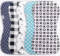 5-Pack Organic Cotton Burp Cloths – Large, Ultra-Soft 3-Layer Towels for Burping, Shoulder & Hand Use, Highly Absorbent