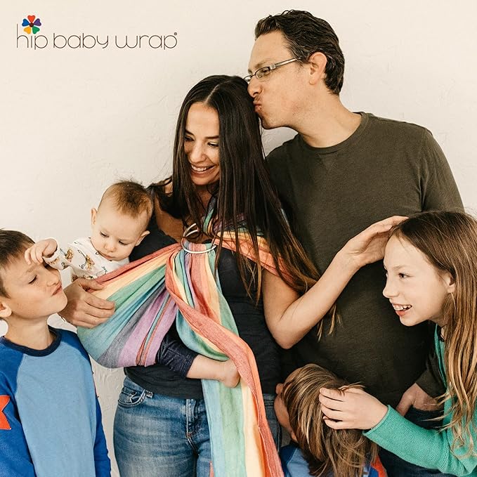 Hip Baby Wrap Ring Sling Baby Carrier for Infants and Toddlers - Beautiful, 100% Soft Cotton Baby Wraps Carrier for Babies 8-35 lbs - Perfect Baby Shower Gifts Moms and Dads - Nursing Cover (River)