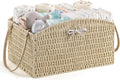 HBlife Diaper Caddy Organizer, Large Hand-Woven Storage Basket for Diapers & Baby Essentials - Elegant Curved Design, Ideal Gift for Baby Shower & Registry Must-Have