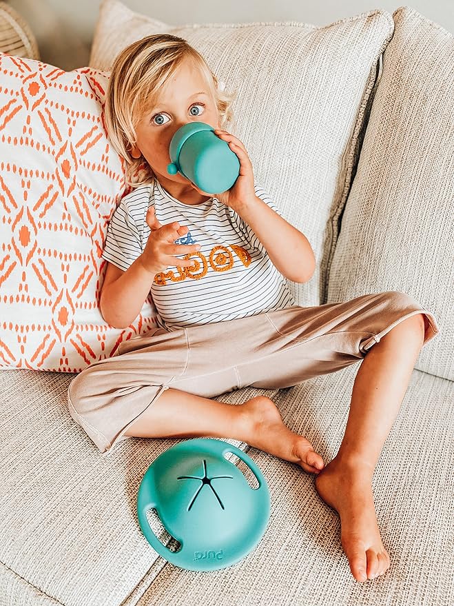 Pura my-my Silicone Snack Container & Sippy Cup Bundle | Spill Proof, Reusable, Food Grade Silicone, Plastic-Free | For Kids, Toddlers, Babies & Infants