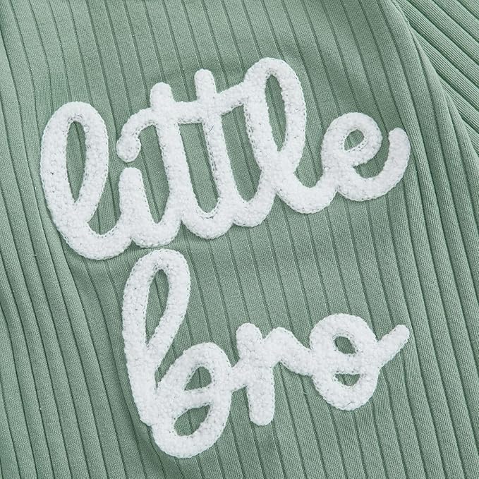 Fernvia Newborn Baby Boy Clothes Letters Print Bodysuit 3 6 9 12 18 Months Long Sleeve Jumpsuit with Hat 2PCS Outfits Set