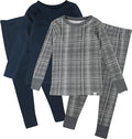 HonestBaby 4 Piece Pajamas Sleepwear Pjs 100% Organic Cotton for Infant Baby and Toddler Boys, Girls, Unisex